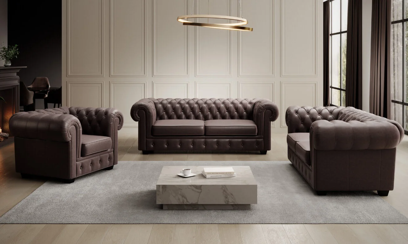 CHESTERFIELD štýlová sedačka, WERSAL