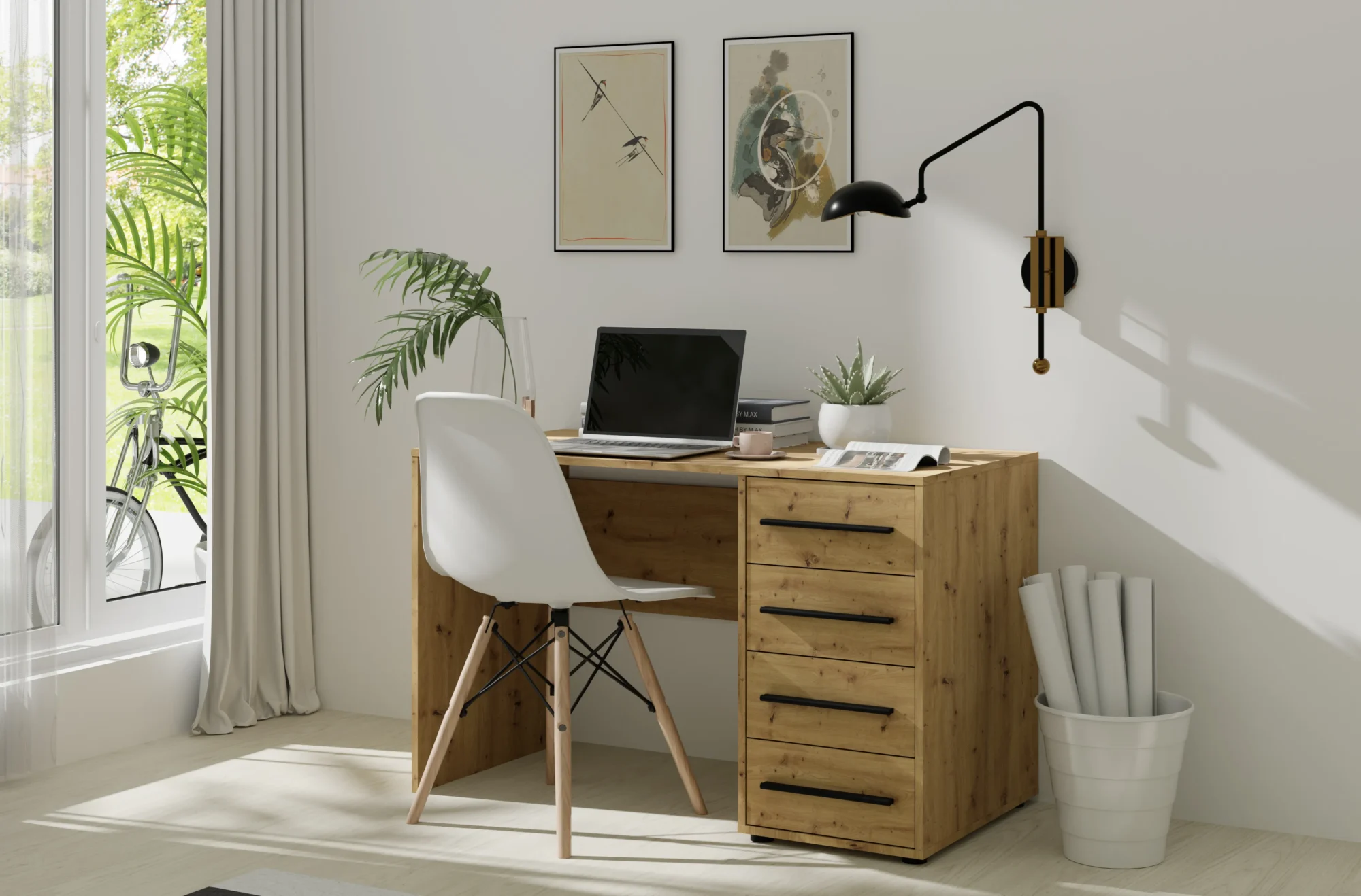 MAXIONE MX-01 písací stolík, dub artisan